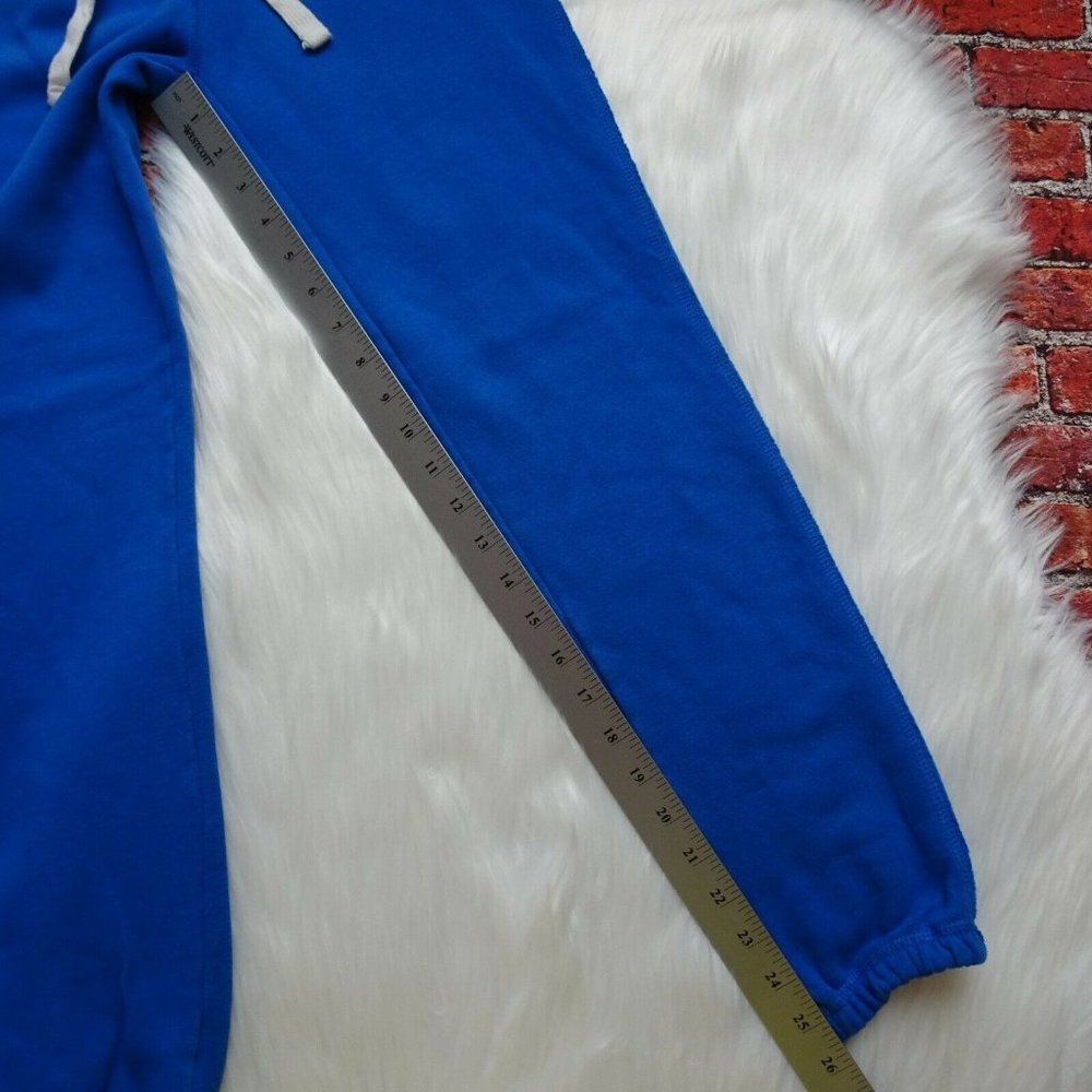 💰3/$25 Abercrombie Kids Jogger Sweat Pants Drawstring Logo Blue Comfy M - Picture 11 of 12